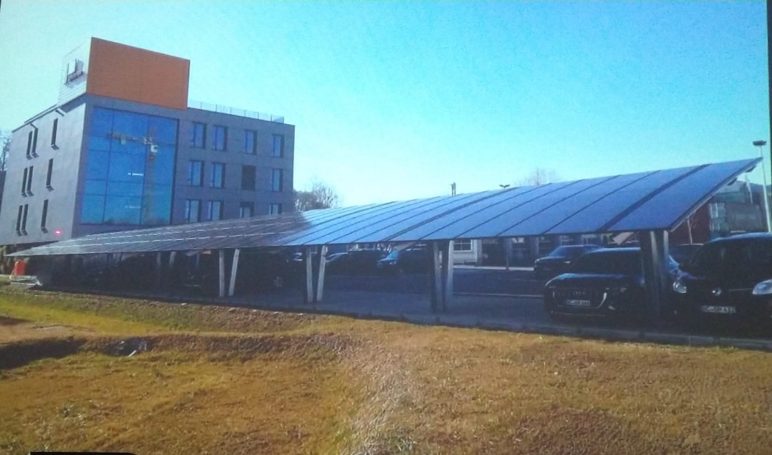 PV Module als offenes Carport